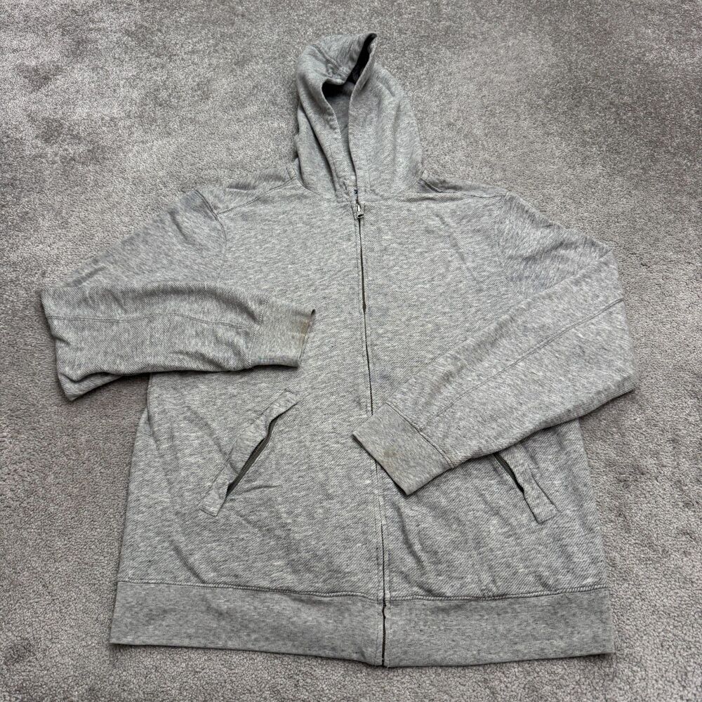 Grayers Athletics Full Zip Hoodie Sweatshirt Mens XL Gray Textured Cotton Blend
